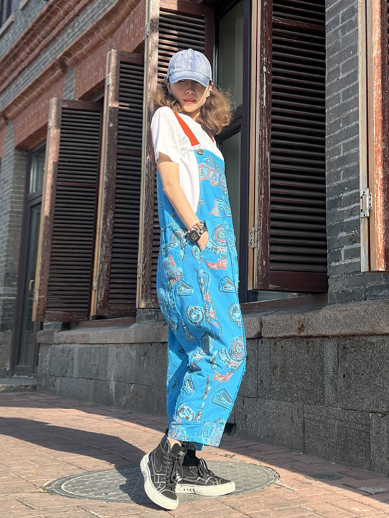 Soft & Casual Women's High-Waist Denim Dungarees | Eva Trends