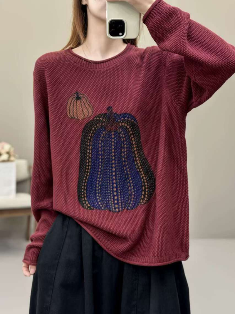 Women's Classic Everyday Wear T-Shirt Crew Neck Sweater
