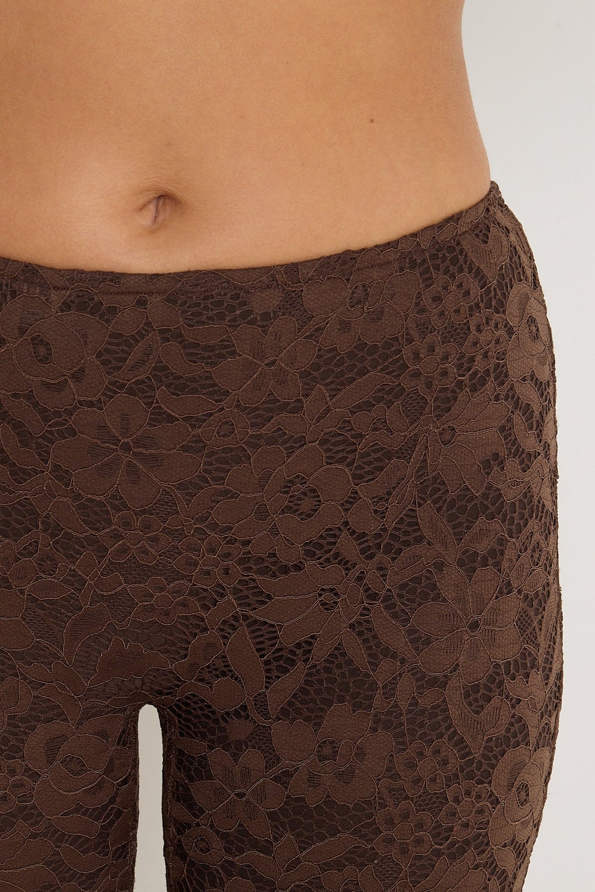 Sophia Lace Capris | Brown