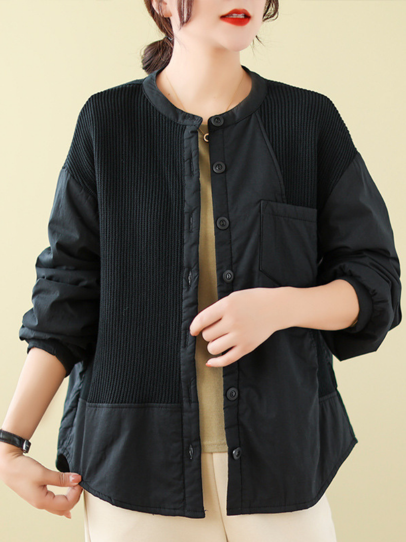 Women's Winter Wonderland Button-Up Collar Coat