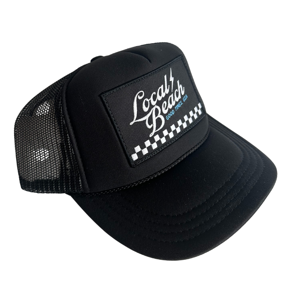 Local Beach Check Kids Trucker Hat