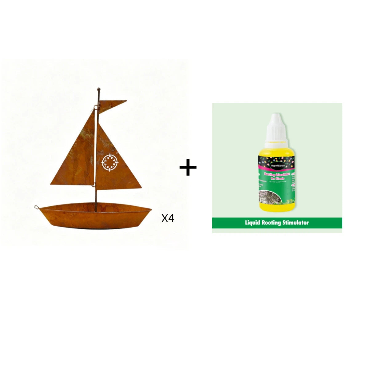üå± Rustic Sailboat Metal Planter ‚Äì Handcrafted, weather-resistant & perfect for succulents, herbs or flowers ‚Äì charming garden or shelf decor üè°