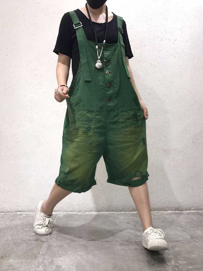Soft Cotton Romper Overall Shorts with Adjustable Straps | Eva Trends
