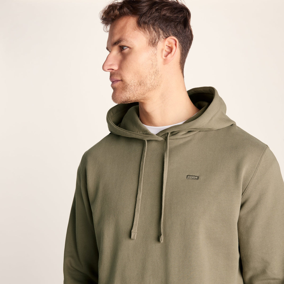 Carlton Mens Oversized Heavyweight 100% Cotton Hoody - Mushroom