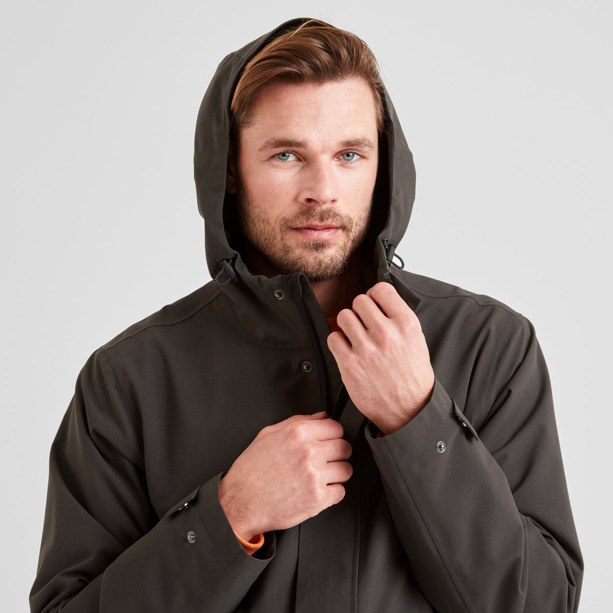 Cason Mens Waterproof Jacket - Washed Black