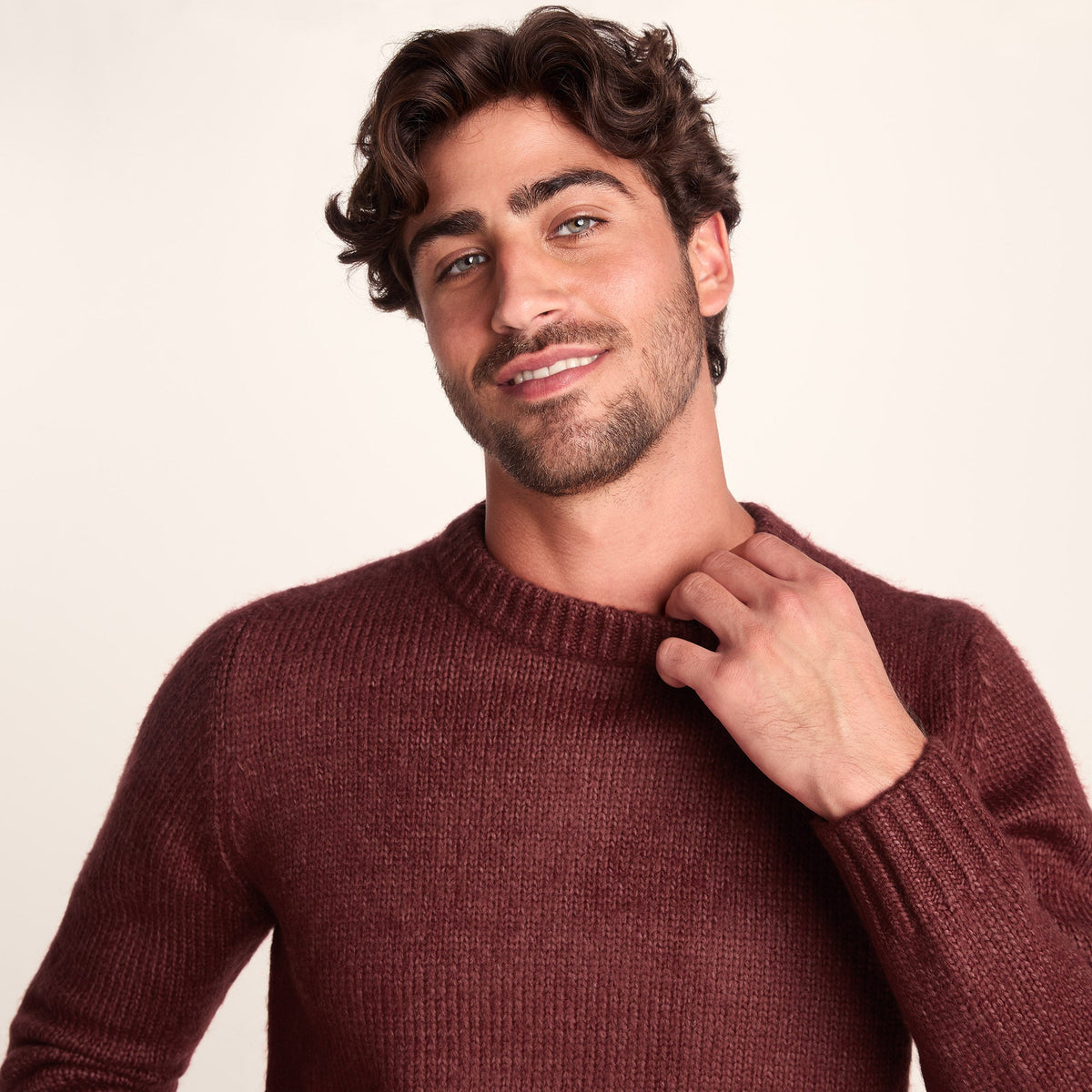 Cicero Mens Knitted Jumper - Port Marl