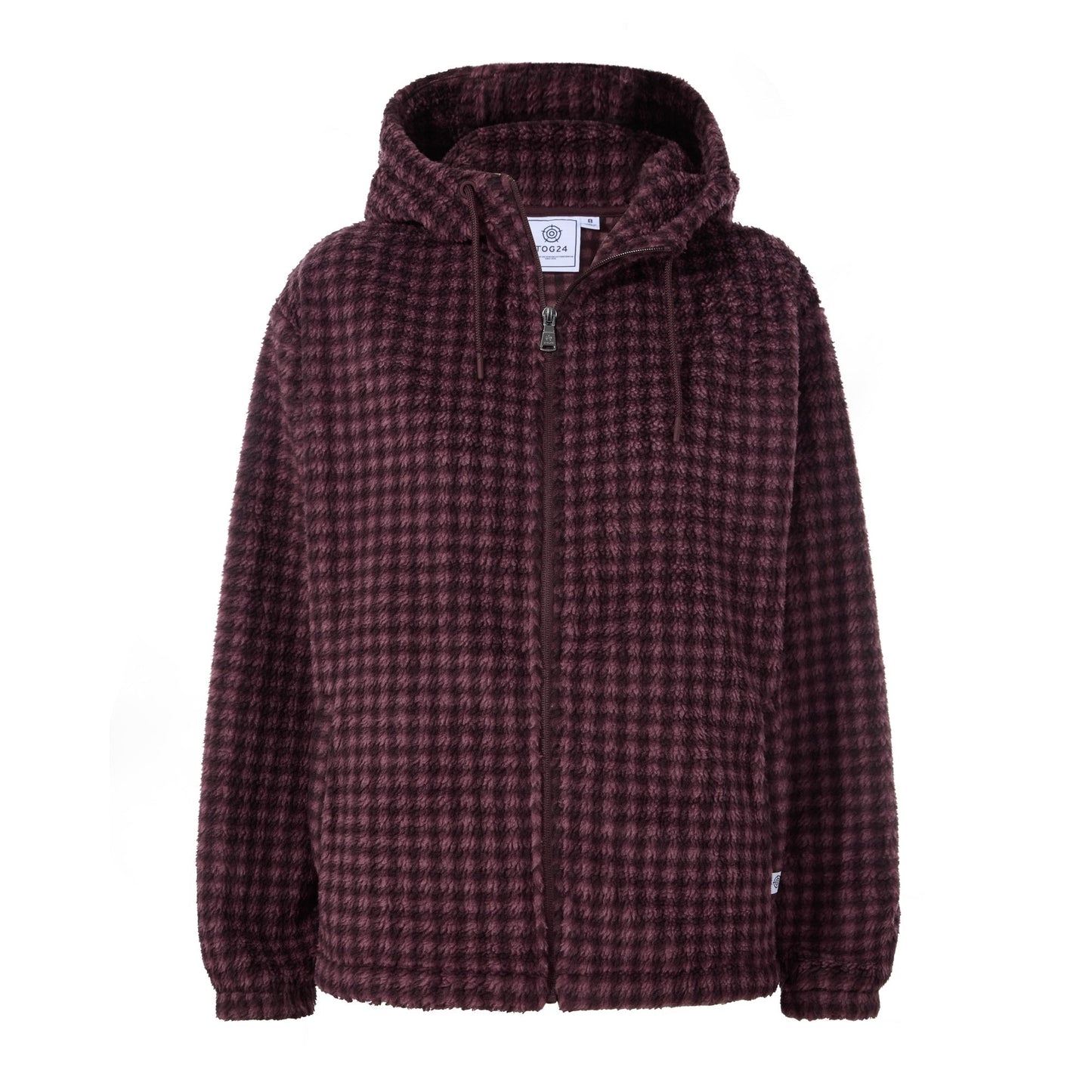 Joanna Womens Relaxed Fit Sherpa Fleece - Huckleberry Gingham