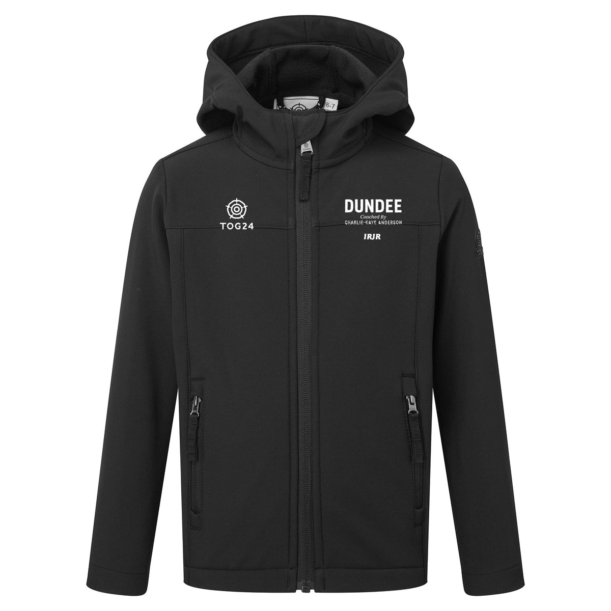 Charlie-Kaye Anderson Ice Skating Kids - Koroma Softshell Hooded Jacket Black
