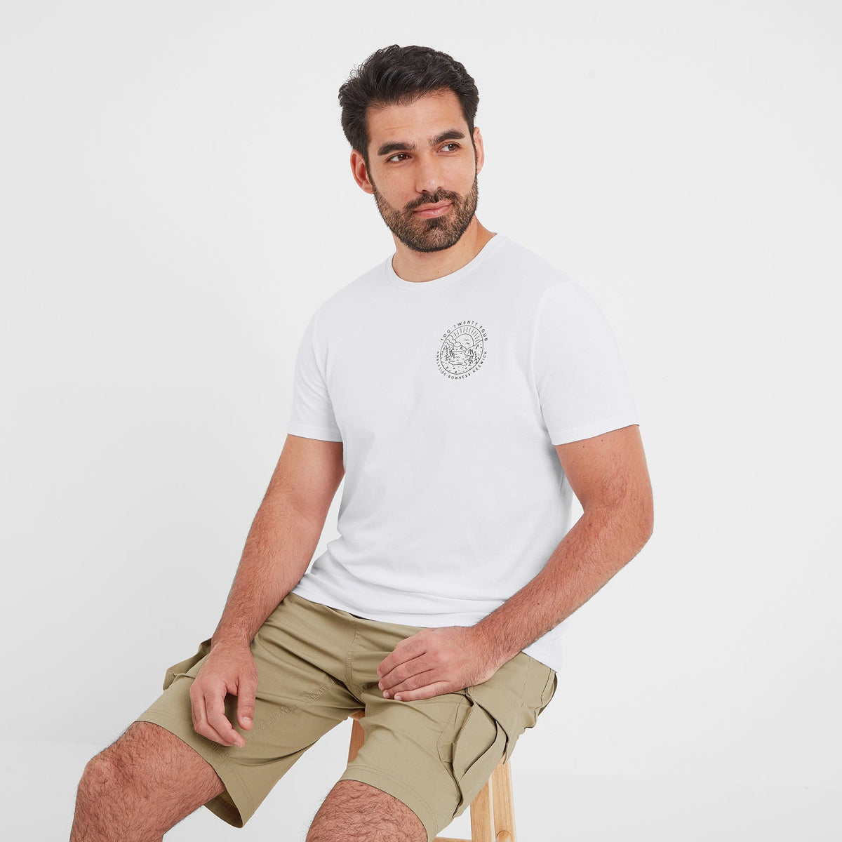 Lakes Mens 100% Cotton Supersoft T-Shirt - White