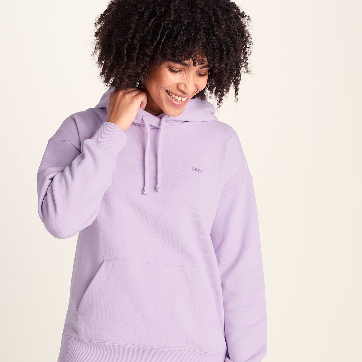 Meera Womens 100% Cotton Relaxed Fit Hoody - Lilac Blossom