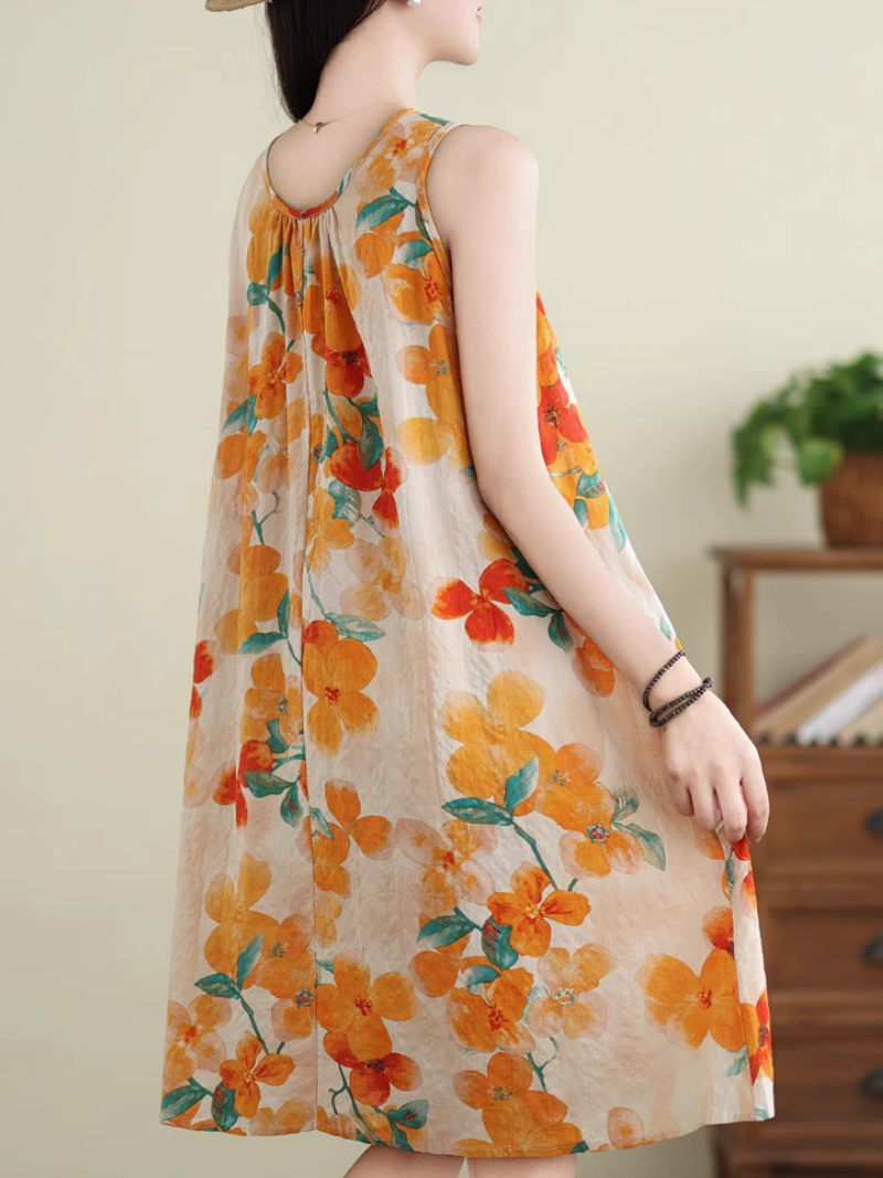 Floral Printed Women's Casual Midi Dress | Eva Trends