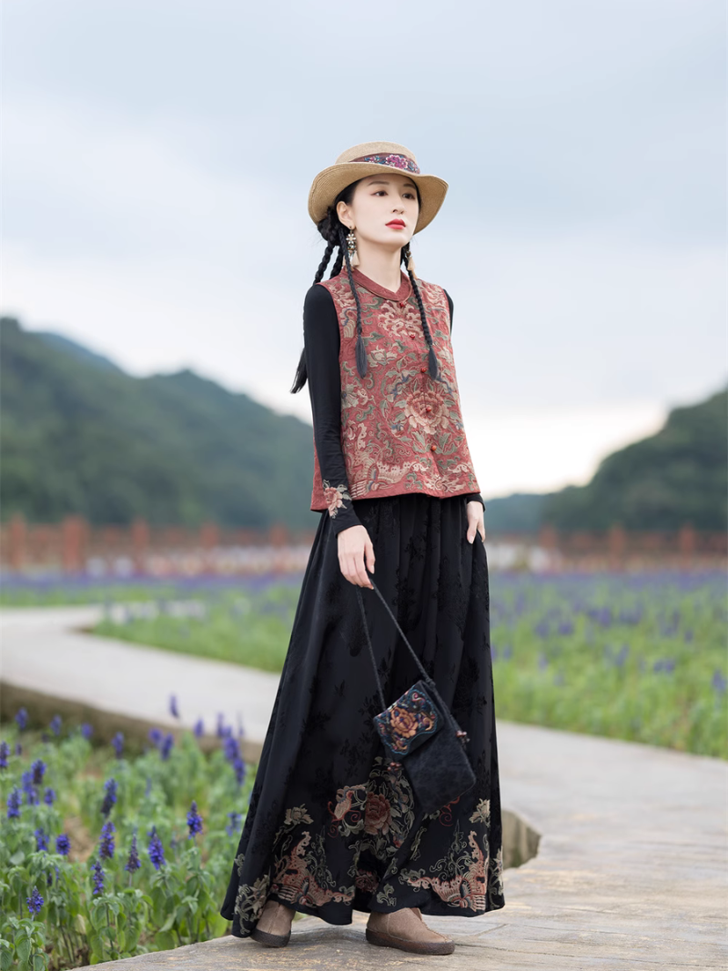 Women's Sweater & Elegant Plants and Flowers Pattern Jacket