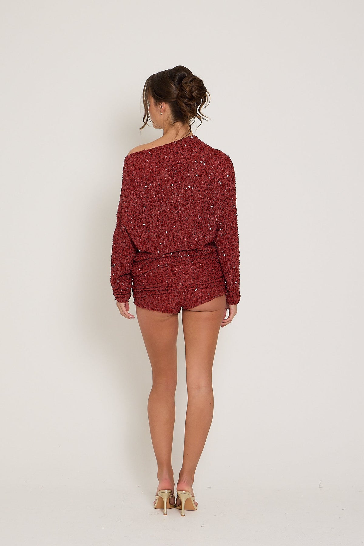 Lily One Shoulder Jumper | Burgundy