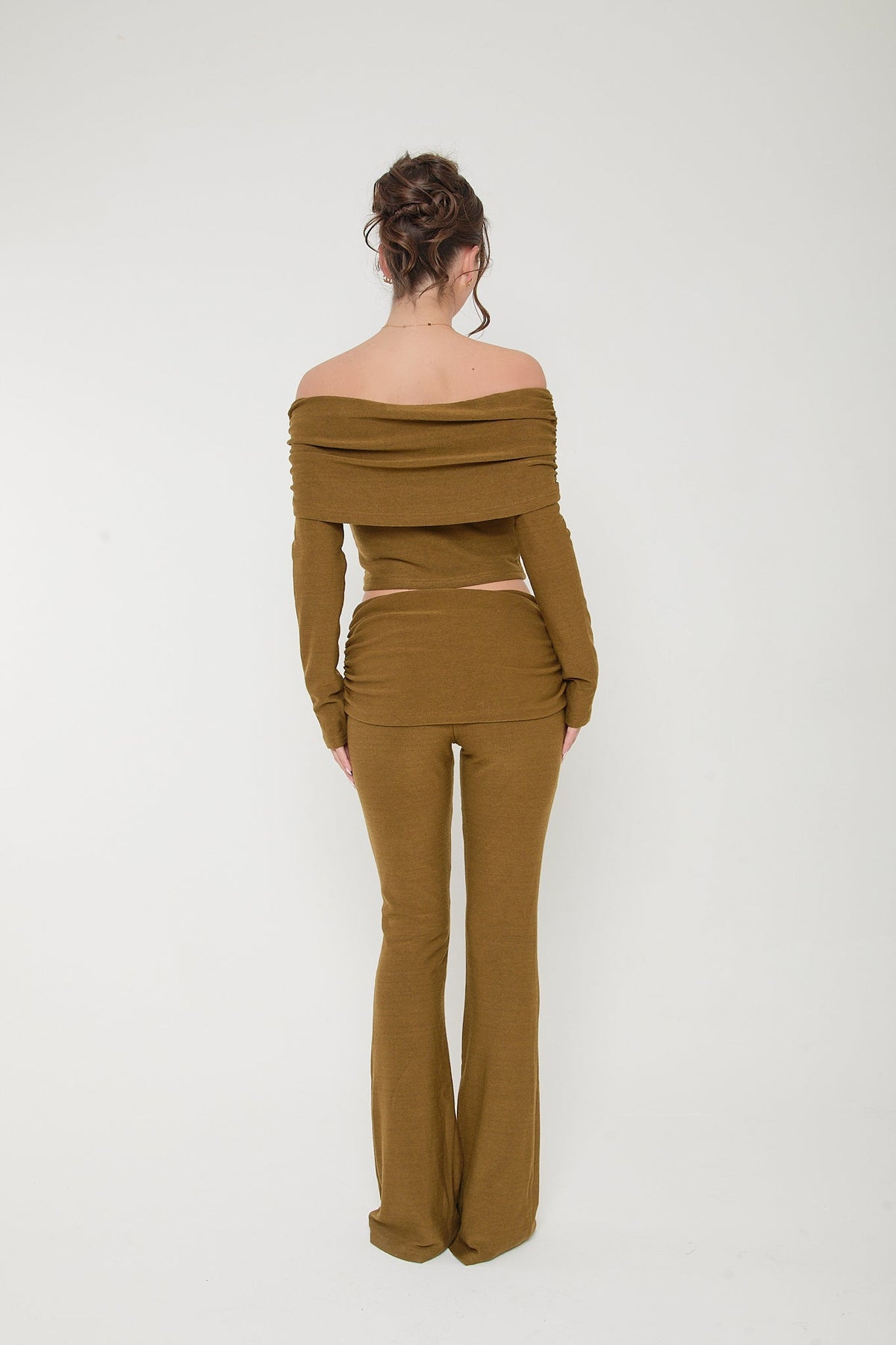 Myla Wide Leg Trousers | Olive