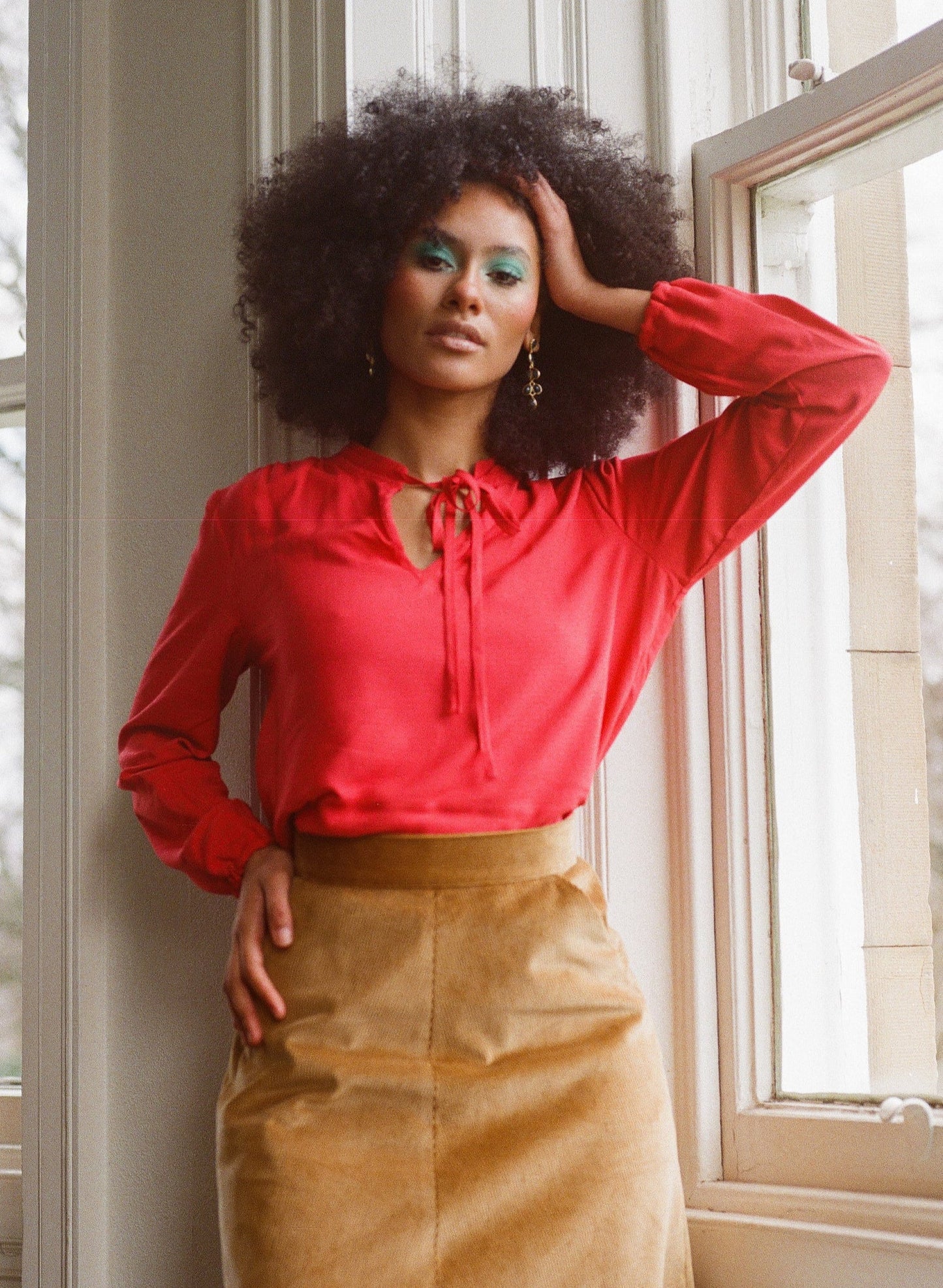1970s Peasant Blouse - Fire