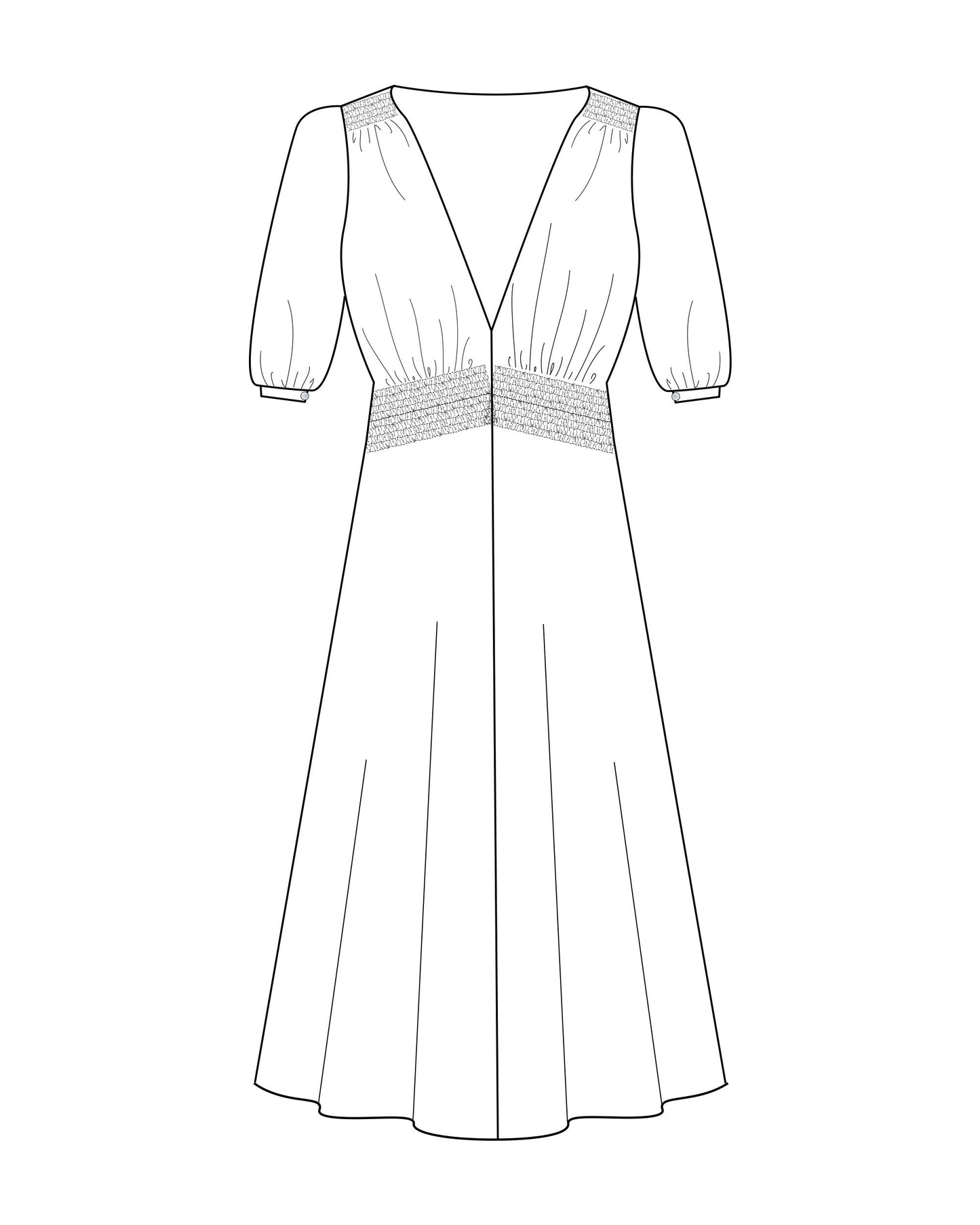 1940s Vera Tea Dress - Ocean Pearl