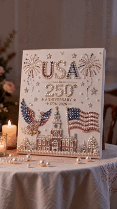 üá∫üá∏ USA 250th Anniversary DIY Pearl Painting Kit ‚ú®‚ù§Ô∏è‚Äçüî•