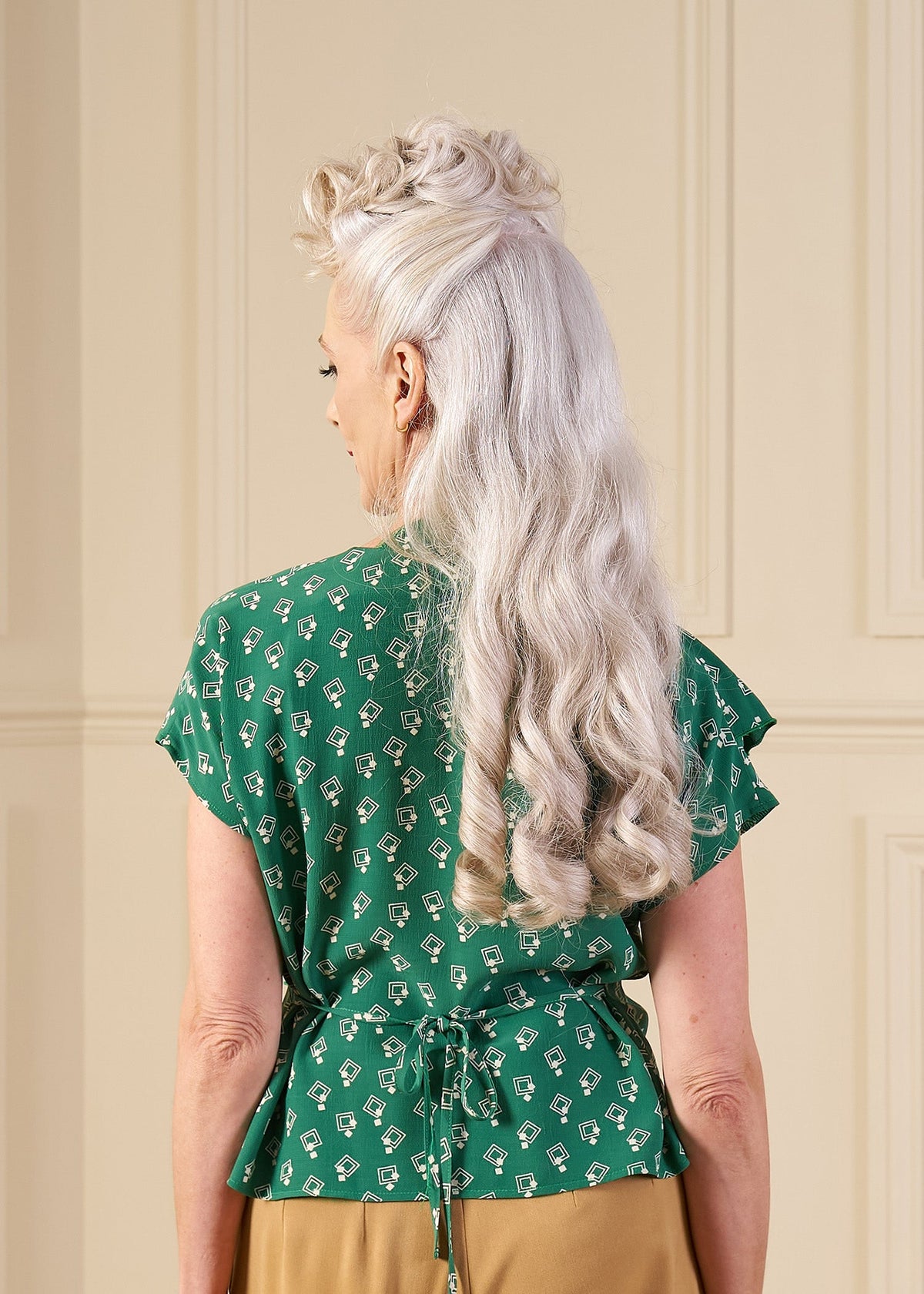 1930s Belle Blouse - Dia Deco Emerald