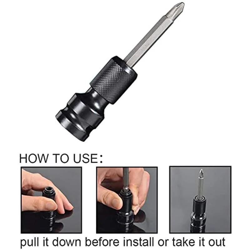 üí• 1/4" Hex Shank Socket Converter ‚Äì 1/2" to 1/4", Quick Release ‚öôÔ∏è