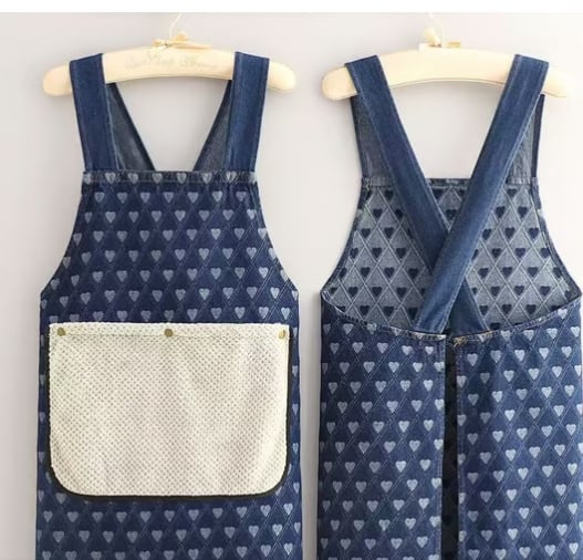 Adult Jour Apron - Lightweight Cotton Apron with Front Pocket, Ideal for Everyday Use, Waist Strap