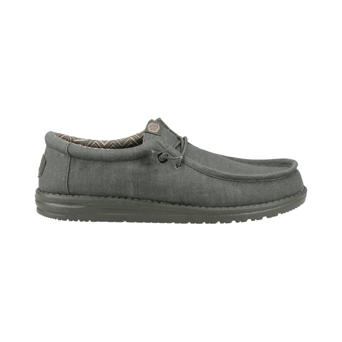HEYDUDE Wally Stretch Canvas Mens Shoes - Deep Green