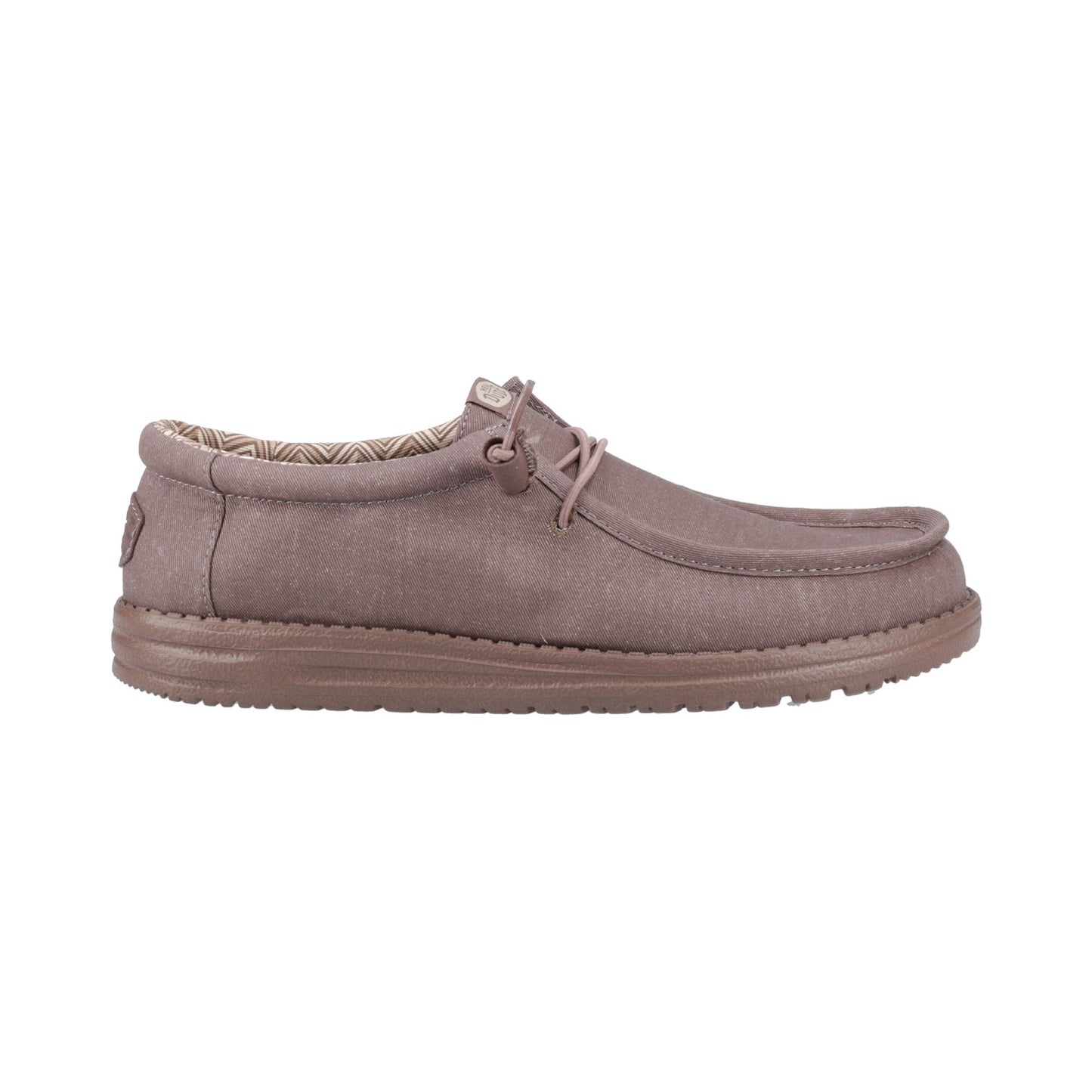 HEYDUDE Wally Stretch Canvas Mens Shoes - Deep Taupe