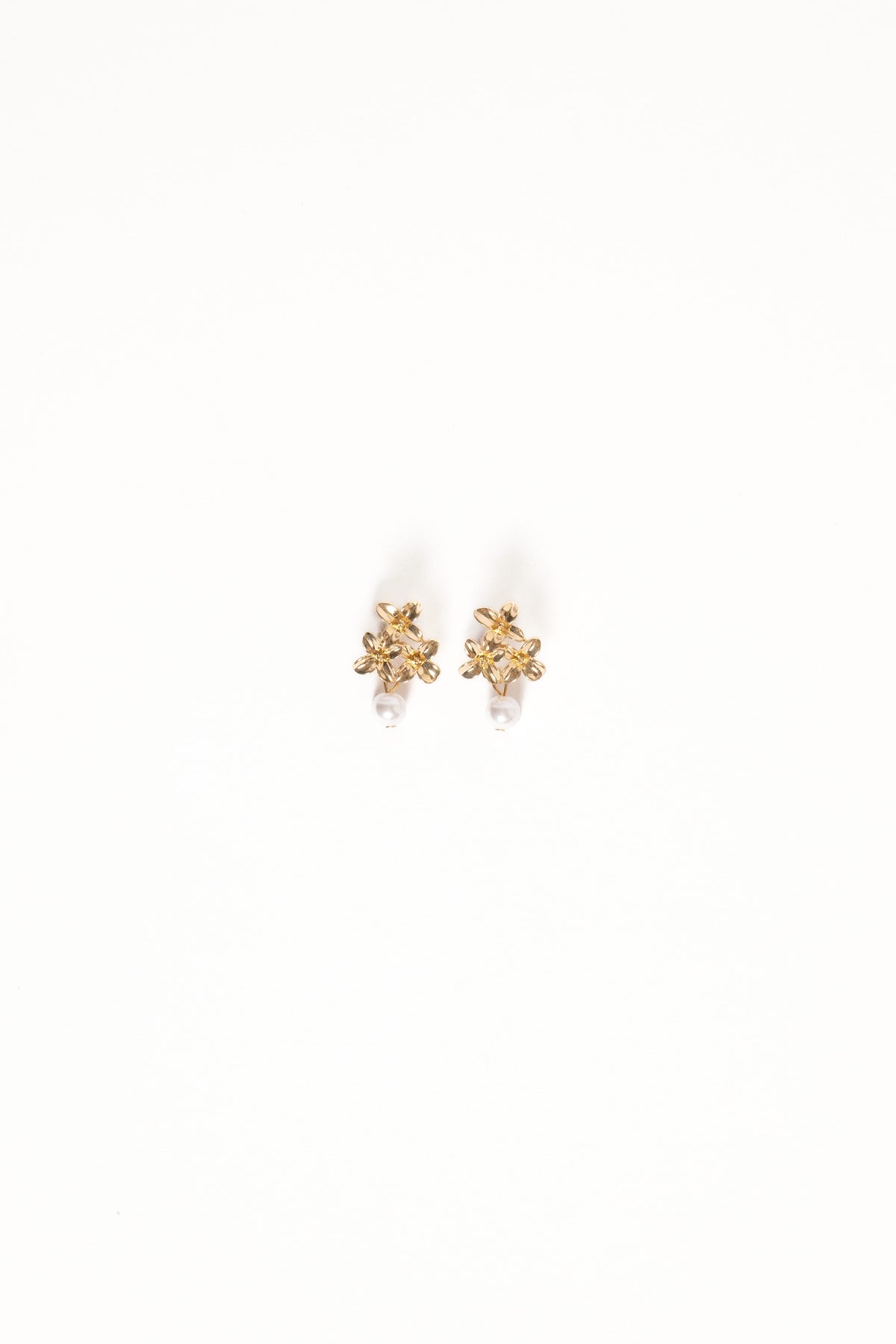 Amani Earrings - Gold/Pearl