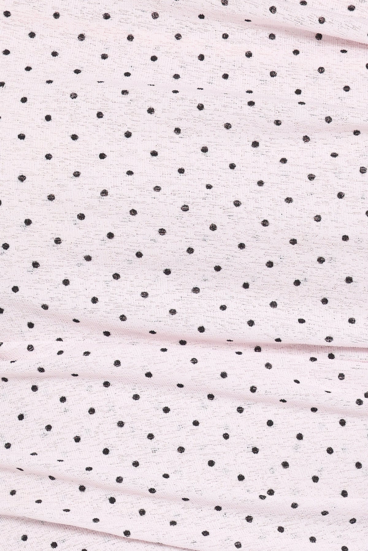 Aaron Off Shoulder Top - Pale Pink Dot