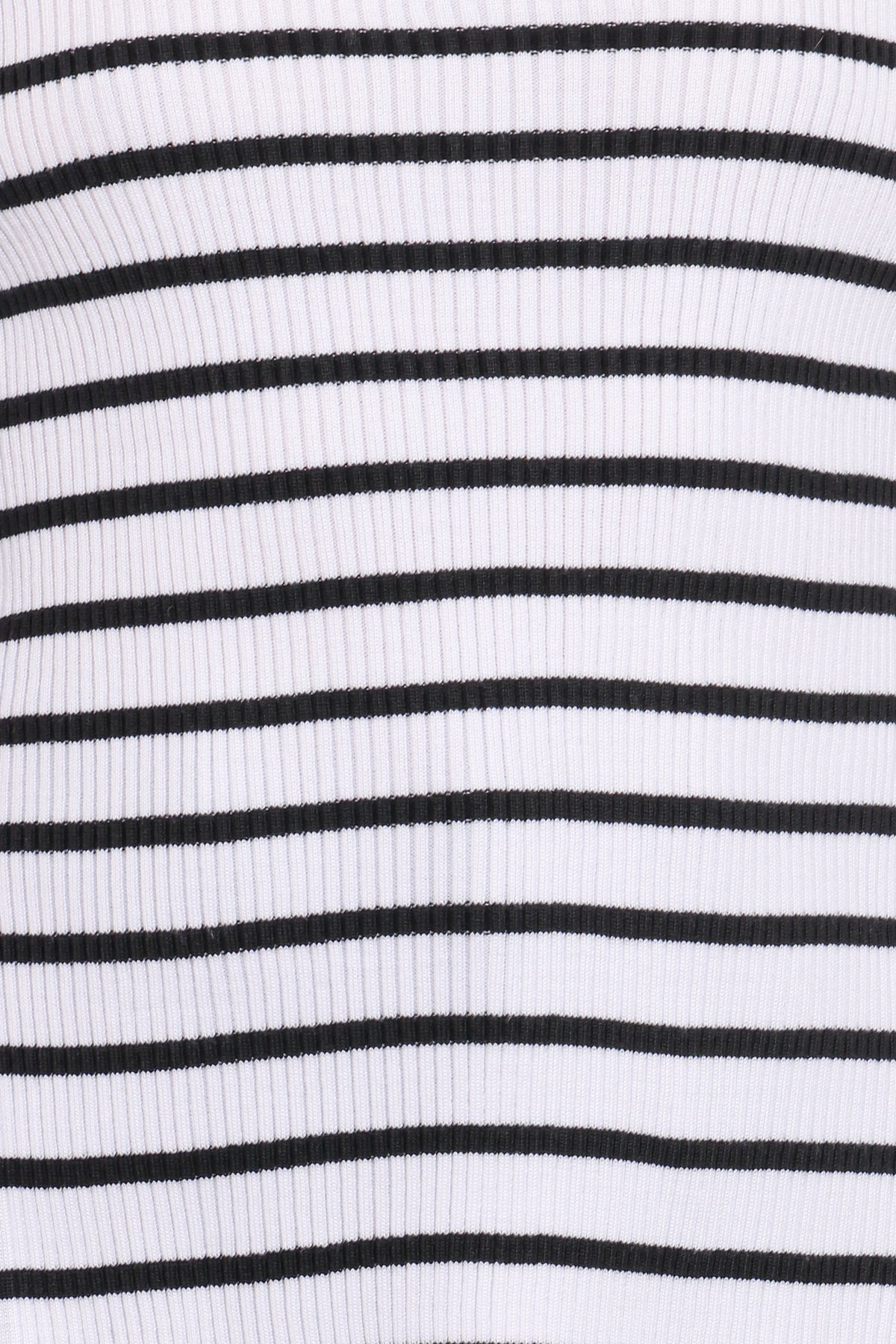 Alvina Knit Top - White Black Stripe
