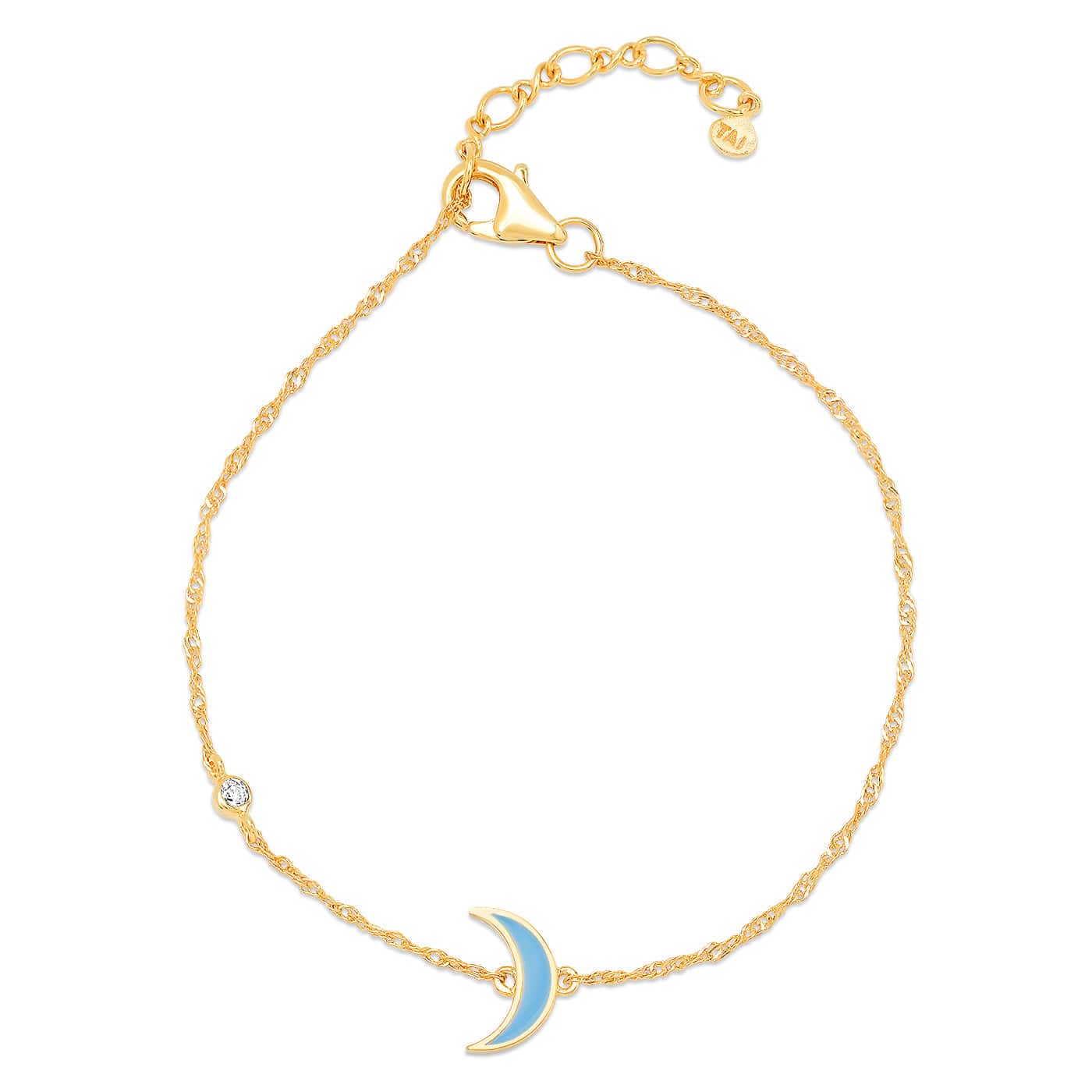 Moon Charm Chain Bracelet