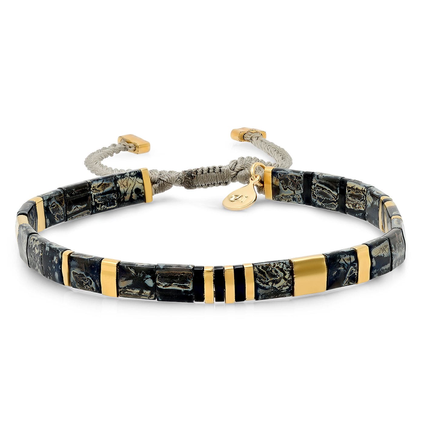 Midnight Tila Beaded Bracelet