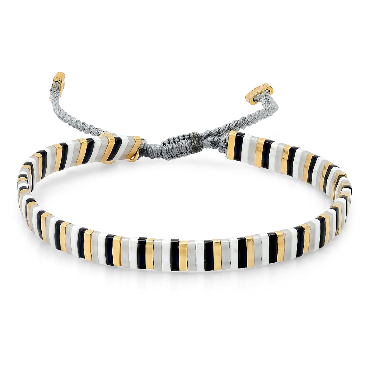 Monochrome Mosaic Tila Bracelet