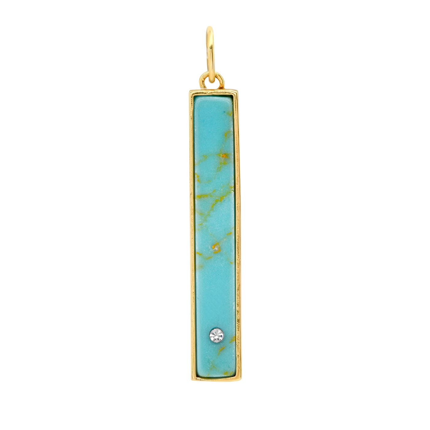 Turquoise Bar Charm