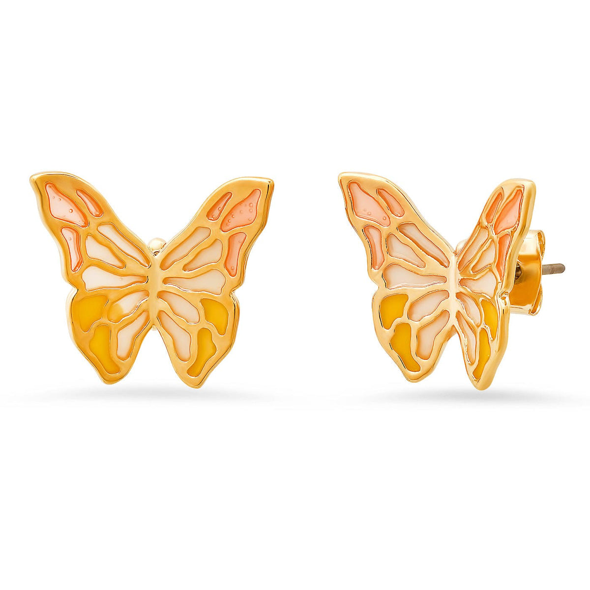 Sunrise Butterfly Enamel Studs