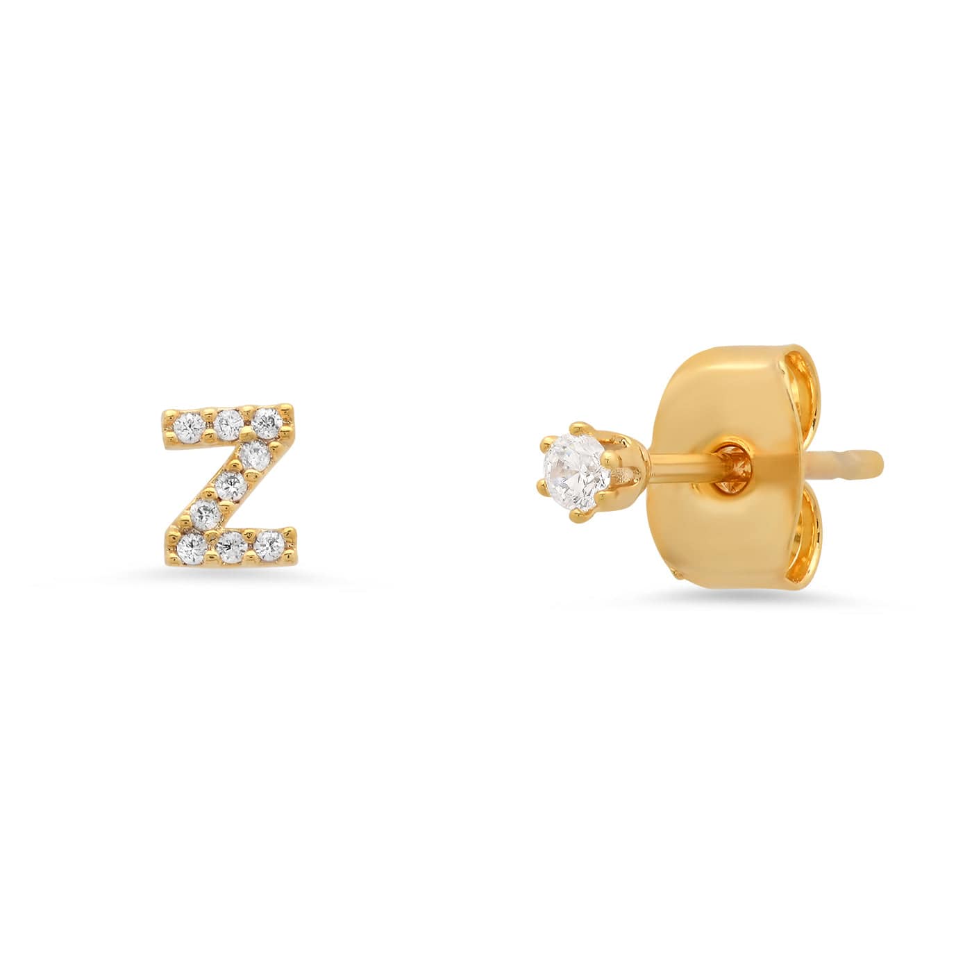 Pavé Initial Mismatched Earrings