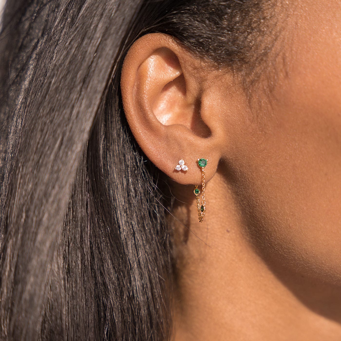 Trinity CZ Cluster Earrings