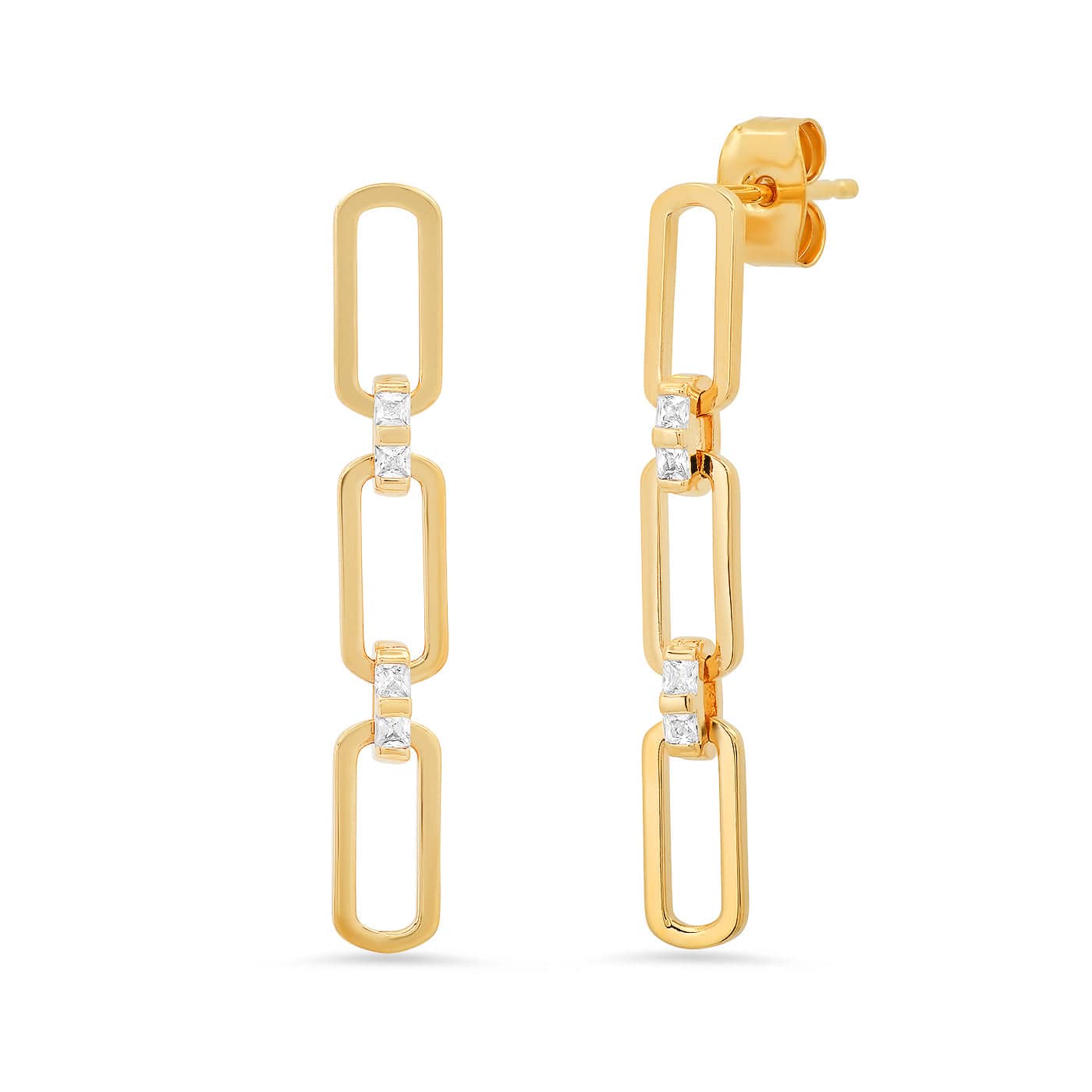 Triple Chain Link Earrings