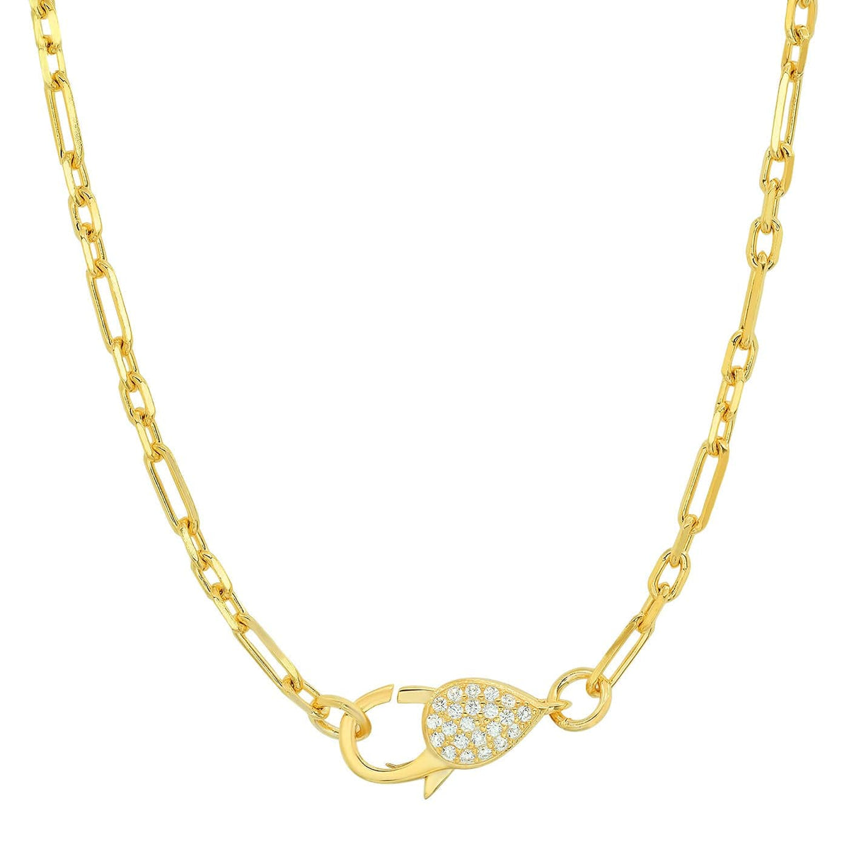 Chainlink Necklace With Pavé Closure
