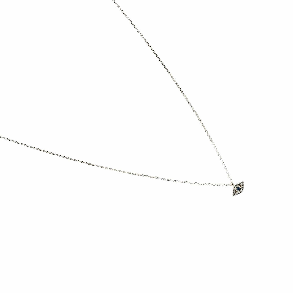 Pave Evil Eye Necklace With Montana