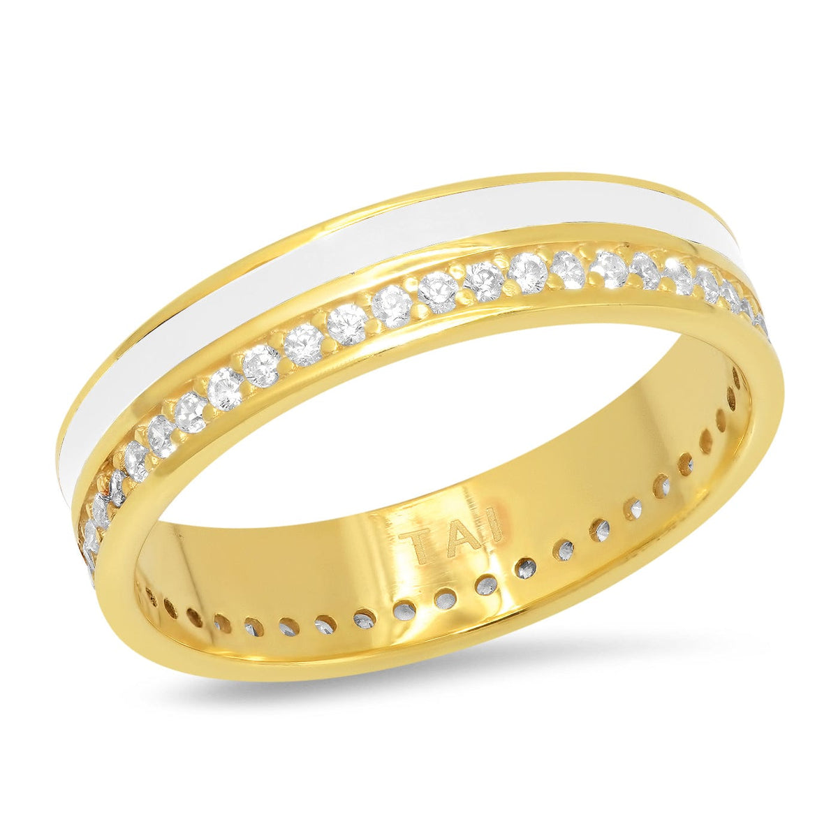 Radiant Enamel Pavé Band
