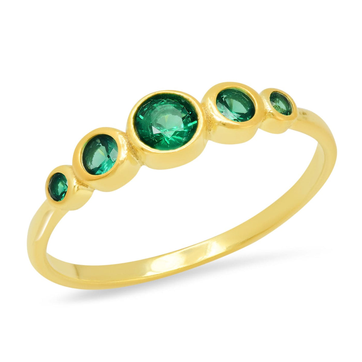 Five Stone Emerald Ring