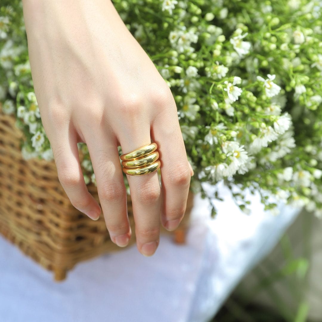Gold Triple Band Ring