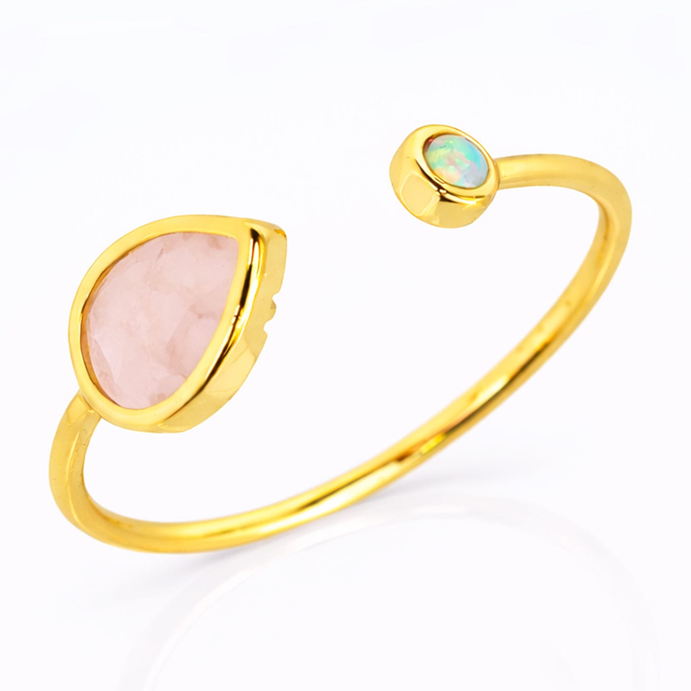 Opal & Rose Teardrop Ring