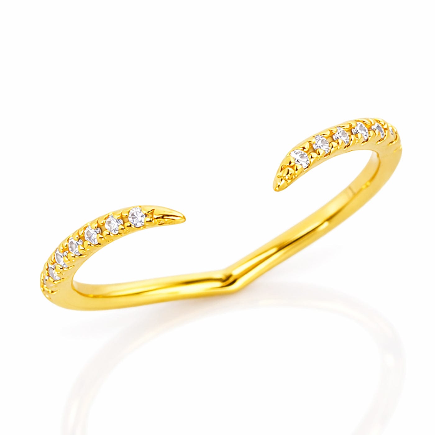 Open V CZ Ring