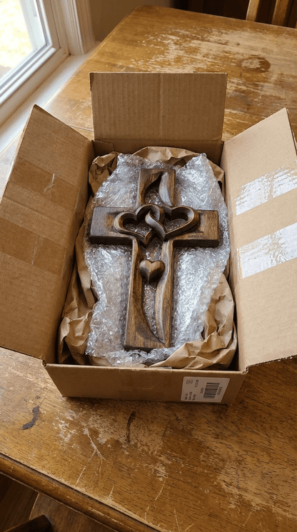 ‚úùÔ∏èHandcrafted Two Heart Cross