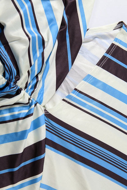 Casual Striped Tube Slim Maxi Dress