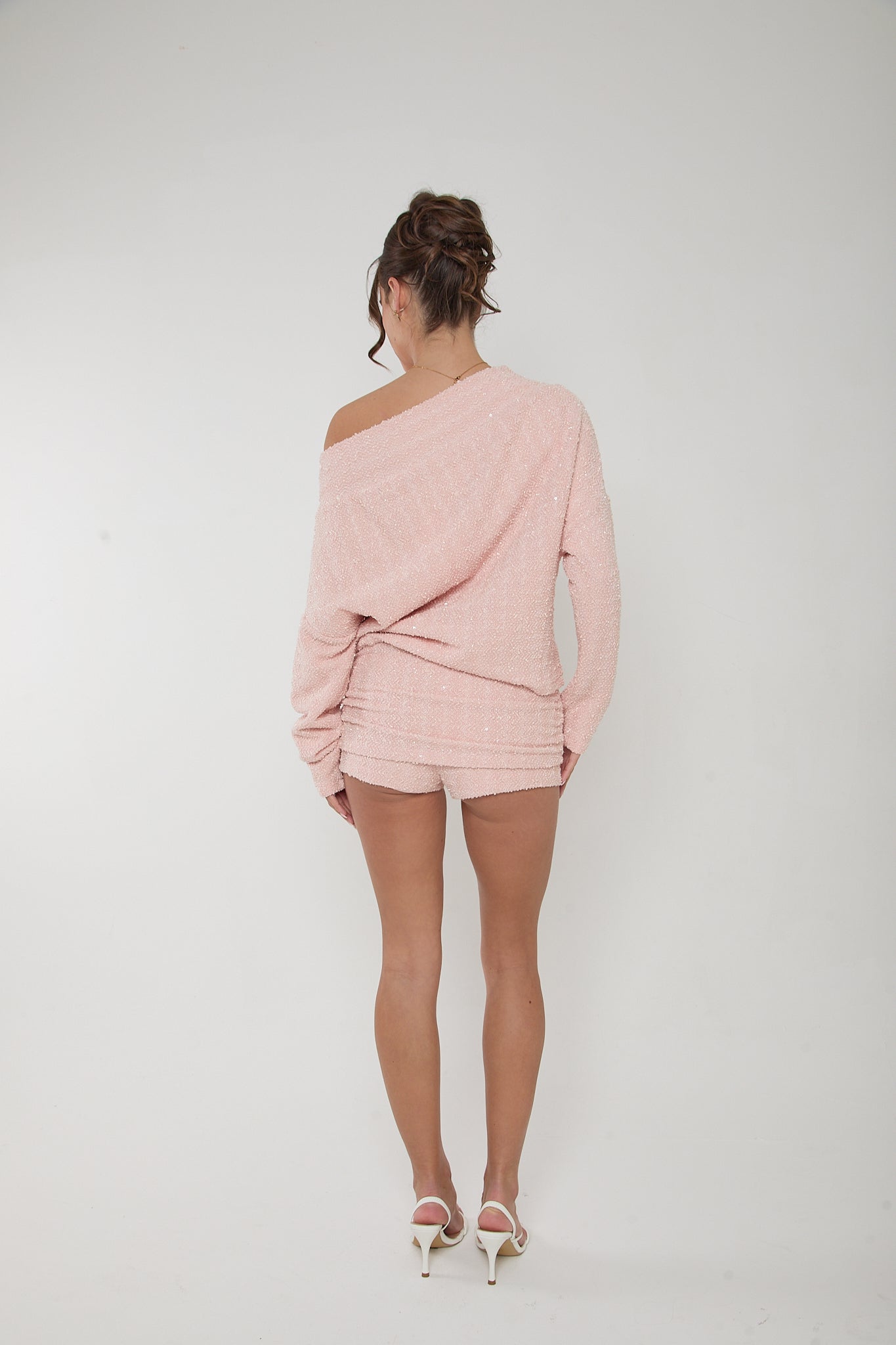 Lily Mini Ruched Shorts | Baby Pink