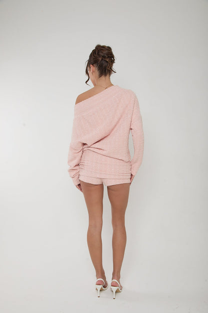 Lily Mini Ruched Shorts | Baby Pink