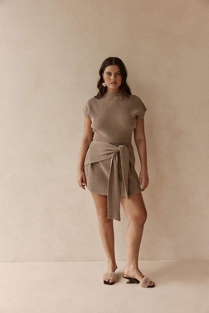 Lovina Dress - Tan