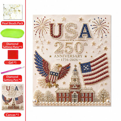 üá∫üá∏ USA 250th Anniversary DIY Pearl Painting Kit ‚ú®‚ù§Ô∏è‚Äçüî•